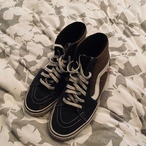 Vans Pro hi tops, size 12 brown and black